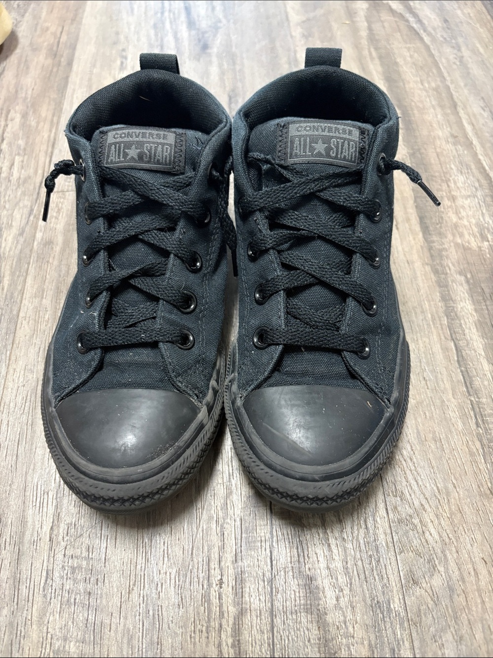 Converse Kids Black High-Top All Star Sneakers